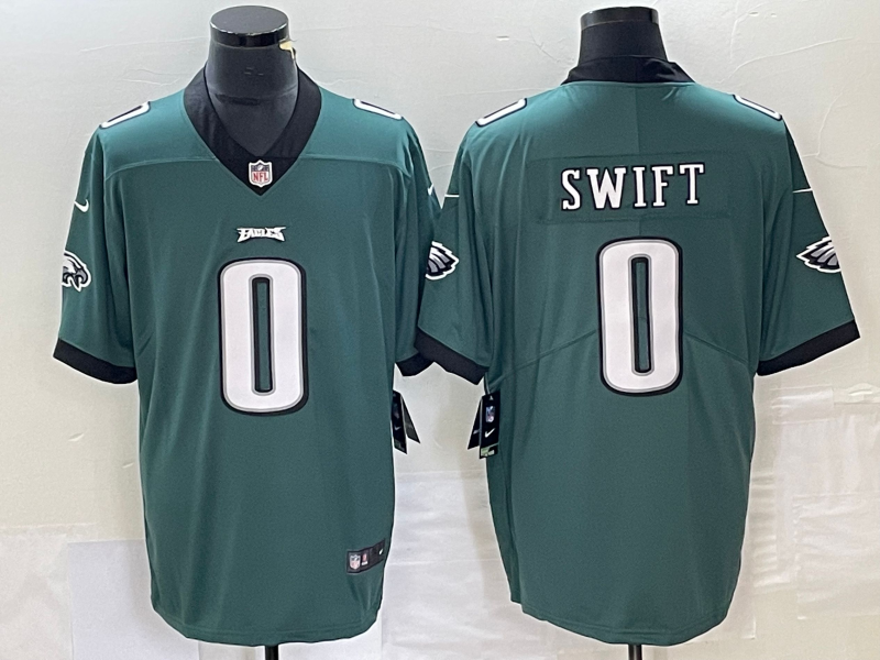 Men's Philadelphia Eagles D'Andre Swift #0 Midnight Green Jersey